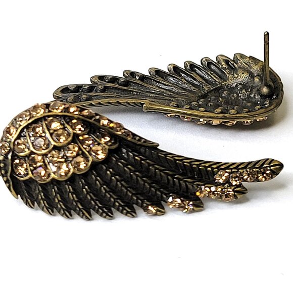 Crystal Wings Earrings - Picture 3 of 10